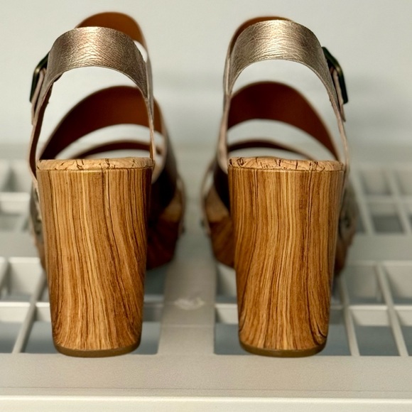 NIB‎ Kork-Ease Della Slingback Platform Sandal Light Gold Size 10 - Picture 11 of 14